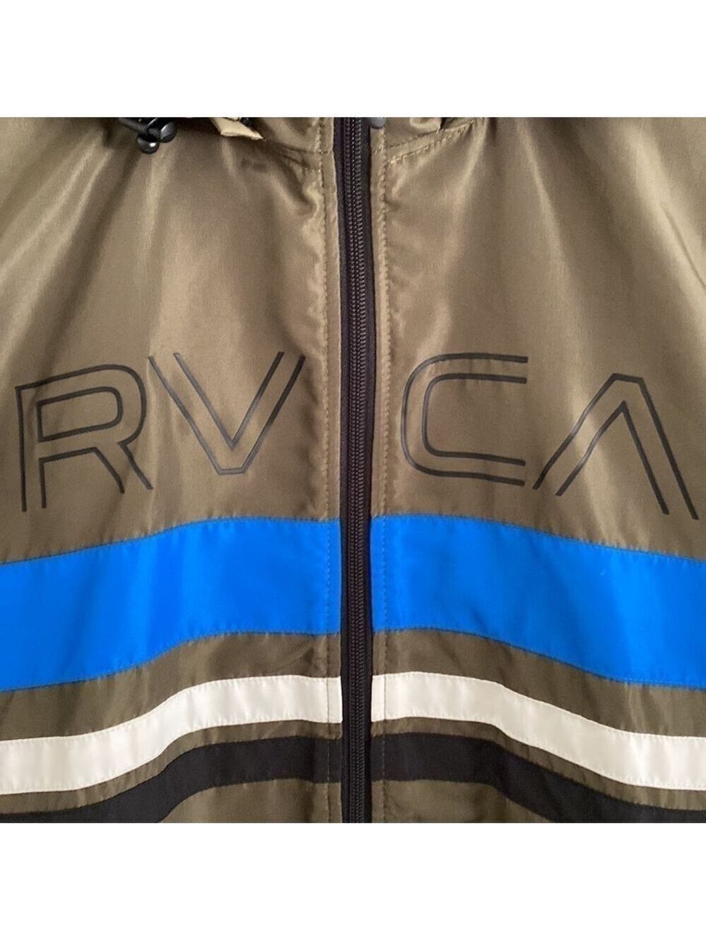 RVCA olive green wind breaker jacket